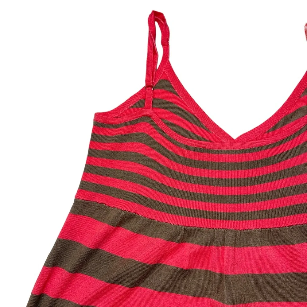 ⚡️SOLD⚡️Trina Turk Vintage Y2K Striped Slip Strappy Silk Blend Knit Dress Pink - Picture 11 of 16